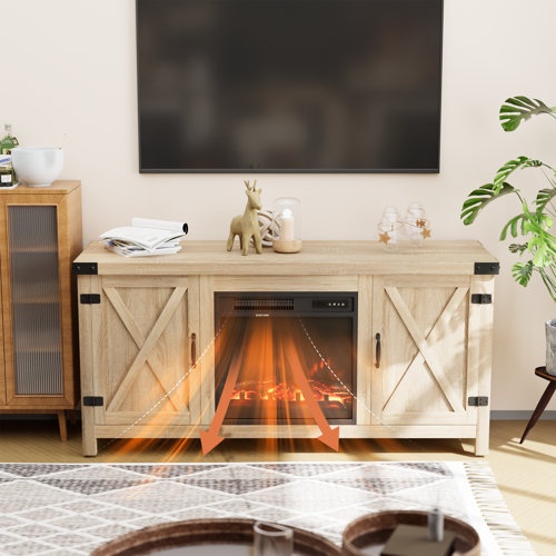 Gracie Oaks TV Stand for TVs up to 65" with Electric Fireplace